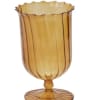 Elevate your table with the warm, golden glow of our Amber Vase