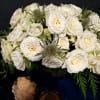 Lush White Flower Arrangement with Spray Roses and Greenery
Looking for a stunning