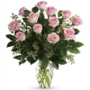 Say it sweeter with this feminine bouquet of a dozen ballet pink