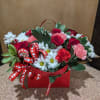 We are happy to offer  a beautiful arrangement with fresh, hand-picked