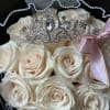 Beautiful bouquet 25 Premium write roses,  wrapped on a black paper