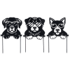 8 inch by 13 inch Laser Cut Dog with Glasses Stake made
