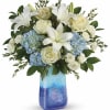 Like a calm morning by the sea, this beautiful bouquet of blue