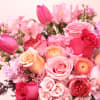 This beautiful arrangement with different shades of pink will delight your recipient.