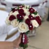 Our classic burgundy  and white natural bouquet 
