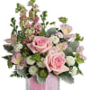 Welcome the new addition with a charming glass baby block keepsake, bursting