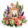 This Collection combines our most popular multi-colored memorial arrangements: Standing spray, Urn