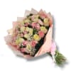 6 Pink, 6 Withe Long Stems Roses. Wrapped in Pink Paper. 