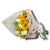 6 White Roses, 6 Sunflowers. Wraopped in Paper.