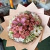 White and pink flowers ; buchon style. 