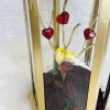 Romantic Lantern Keepsake
A charming gold lantern filled with preserved roses, delicate accents