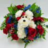 Cute puppy made with Carnations 