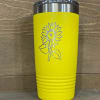 This beautiful summery bouquet arrives in an engraved stainless steel tumbler engraved