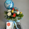 Your choice of a dozen, 1.5, or two dozen masculine colored roses
