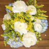 For any occasion this is Just Perfect.  Rannunculous, solidaster, hydrangea and