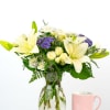 Our Bold Collection&#039;s Blue Birthday Wishes features fabulous blooms in white, blue