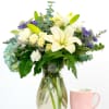 Our Bold Collection&#039;s Blue Birthday Wishes features fabulous blooms in white, blue