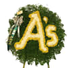 A personalized spray of the Oakland A&#039;s in their team colors! 
Disclaimer: