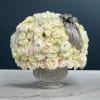 Introducing our &quot;Pearl Perfection&quot; - an exquisite white flower arrangement that combines