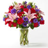 This dreamy jewel toned bouquet combines bold color and eye catching texture