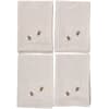 Set of four linen bee themed napkins