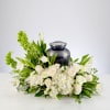 An all white tribute, this all white funeral urn is pure and