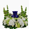 An all white tribute, this all white funeral urn is pure and