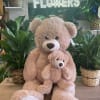 long stuffed bear with baby  (stuffed animal/plush)
