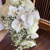 All white wedding bouquet 