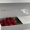 Red  fresh Roses in a box (24 roses)