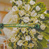 Make a lasting impression with our unique tropical standing spray, designed to