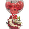 basket of wishes floral arrangement of red white roses and lilies and