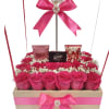 Adorable wooden box with roses and two body creams, bathbody works fragrances