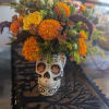 Bright colored flowers such as Sunflowers, Marigolds, Asters, Roses and, other fall