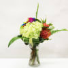 This modern piece features the very popular hydrangea and is highlighted by