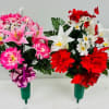  Artificial Cemetery Flowers for Grave, Realistic Grave Flowers Memorial Flowers for