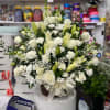 This beautiful arrangement could be a good option for a funeral 