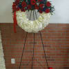 A perfect way to honor their beliefs and actions, this red, white