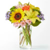 Feel the warmth with this radiant arrangement, full of sunny sunflowers, lilies