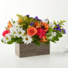 Reminiscent of a warm summer day, the colorful hues of this arrangement
