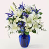Take a deep breath with a peaceful blue and white bouquet, beautiful