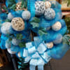 22&quot; nylon mesh wreath adorned with orbs to help give the feeling