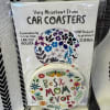 Absorbent set of stone car coasters