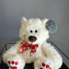 Cute white and red teddy bear!
