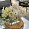 This monochromatic arrangement is perfect for a chic and classic person.

- Delicately