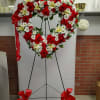 Red and white standing Open heart