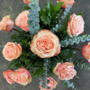 1 dozen Kahala roses with spiral eucalyptus.