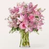 These thoughtfully curated pink florals show appreciation, love or sympathy with a