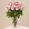 Picture&ndash;perfect soft pink roses make a beautiful gift for the lovely lady