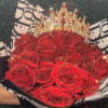 A regal arrangement of premium Colombian roses, handcrafted to make her feel